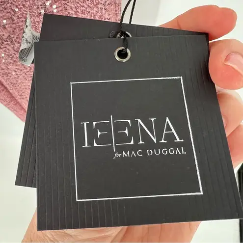 Mac Duggal NWT Sequined Strapless Faux Bow Column Gown Rose Pink 11284 Sz 4