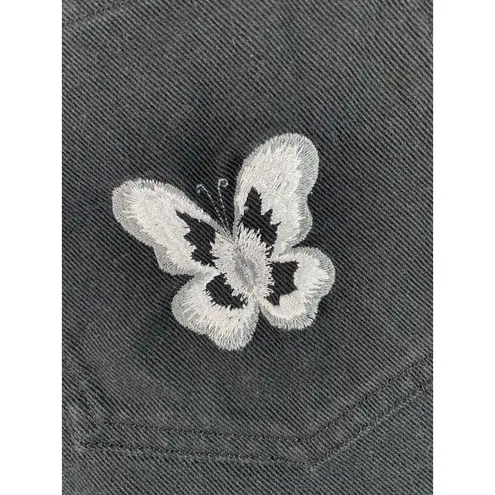 L.A. Blues Vintage Shorts Womens 31x4 Black Denim High Rise Y2K Butterflies Tag 16