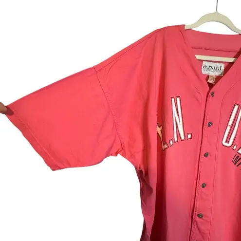 Vintage E.N.U.F. Internationale Pink Button