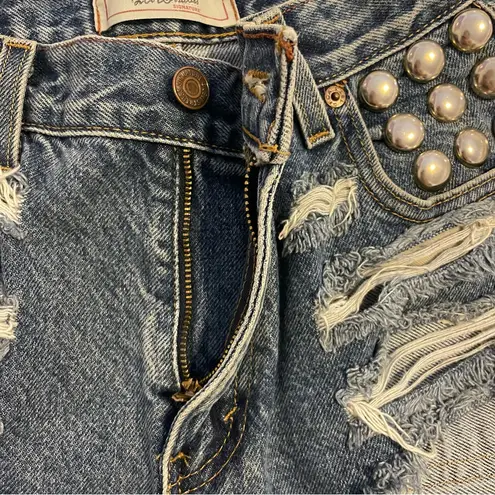 Levi's Vintage Levi’s x RUNWAYDREAMZ Studded Jean Cutoff Shorts