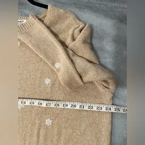 NWT Serengeti Size 1X Tan White Embroidered Snowflake Pine Tree Knit Tunic