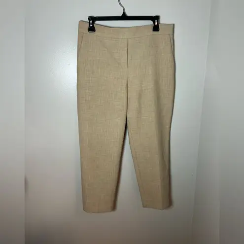 Babaton Aritzia Conan Cropped Pants Beige Pull On Business Career Office Size 10