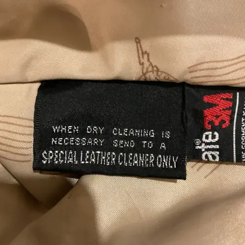 Adventure Bound Thinsulate Long Sleeve Belted 100% Leather Bomber Jacket Size L Brown Size L