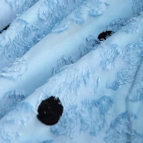 J.ING Jing Blue with Dots Sleeveless Blouse Top Size M NWT Size M