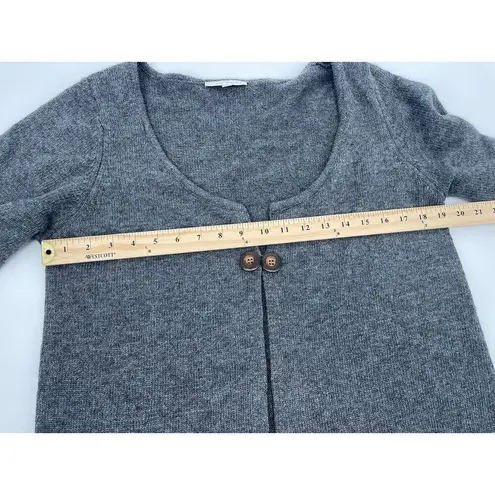 Bryn Walker Lambswool Cashmere Angora Gray Sweater Cardigan Button Womens Size L