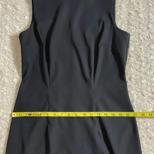 AB Studio Classic Solid Black High Neck Dress Size 8