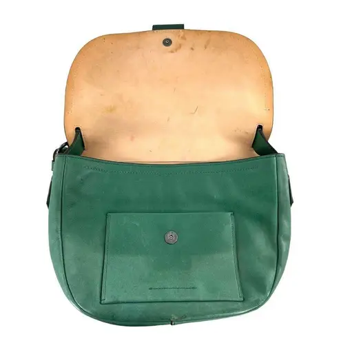 Reed Krakoff Green Leather Front Flat Shoulder Bag Handbag Career