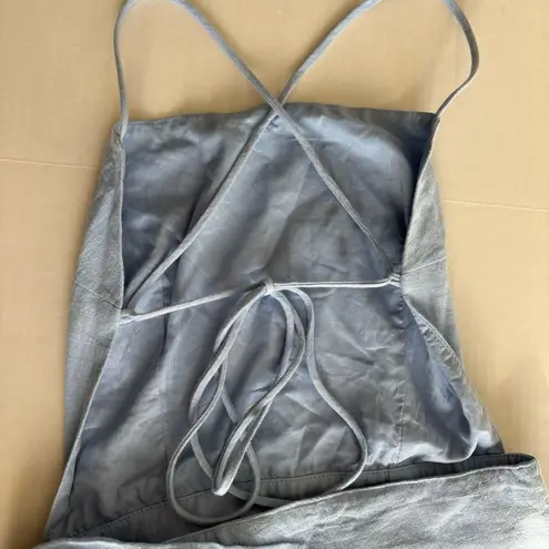 Bardot NWT Cindy dreamer dress strappy top gathered side mini dress blue small 6