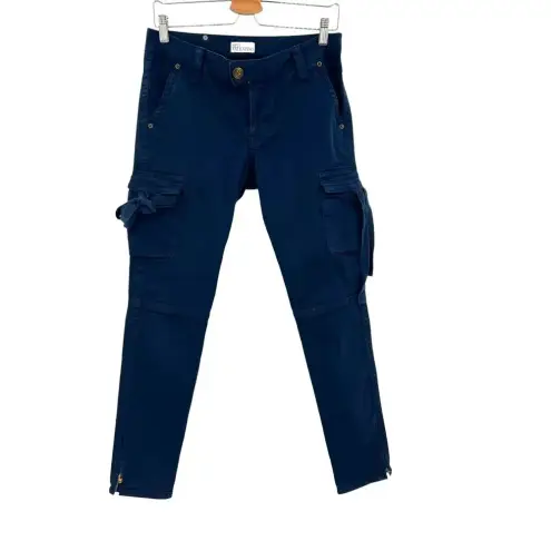 RED Valentino Navy Blue Cargo Pants Ankle Skinny Bow Detail Size Size 6