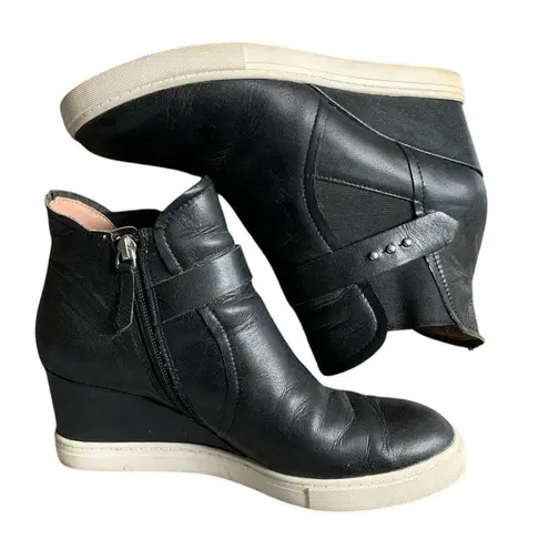 L.Paolo Black Heeled Wedge Booties 8 - Image 2