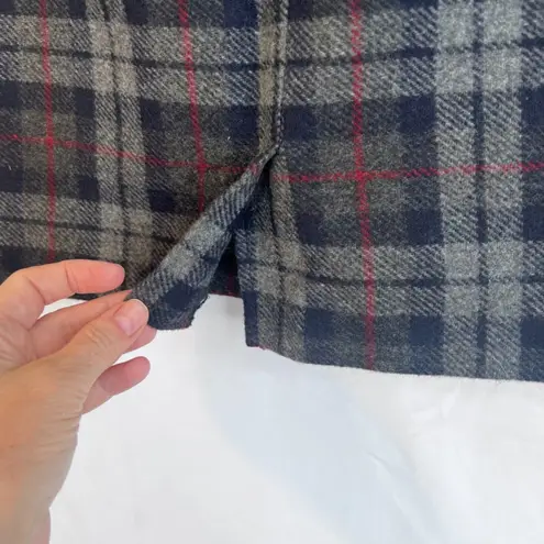35th & 10th VTG Tartan Plaid Wool Blend Straight Skirt Size 12 Office Career Gray
