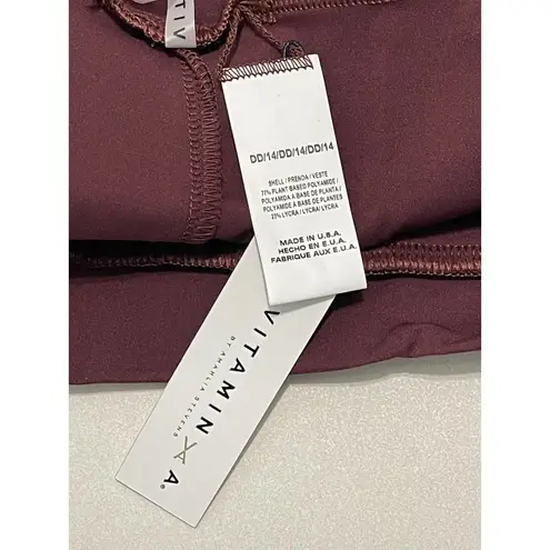 Vitamin A Womens Elena High Waisted Bikini Bottom Bathing Suit Swim Burgundy 14