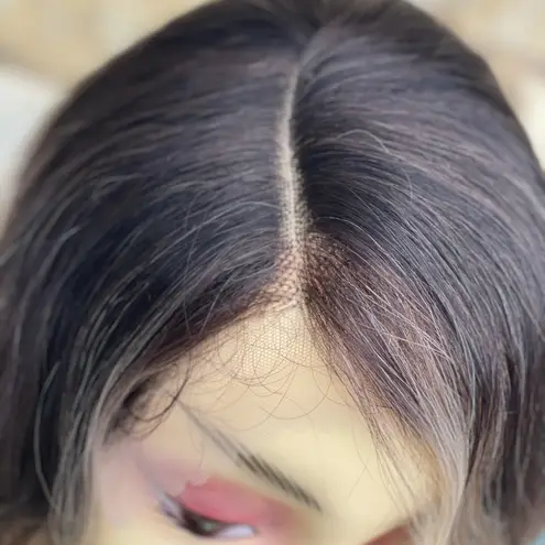 Sidepart ombré beach wave Swisslace lacefront