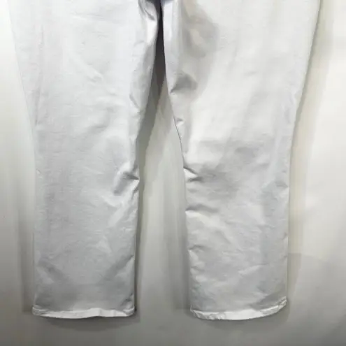 NYDJ Size 10P Jeans Billie Mini Boot White Mid Rise 25 In Inseam Denim 567