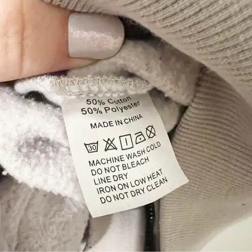 1987 Label The 333 zip up in "brunch" Hoodie Sweatshirt Jacket Tan Size Small S White