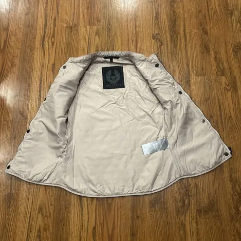 Belstaff Vest Womens 38 XS Small Quilted Beige Waistcoat Outerwear Sleeveless