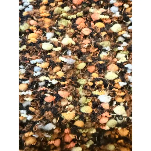 90s Boucle Knit Square Button Crop Cardigan Brown Size M