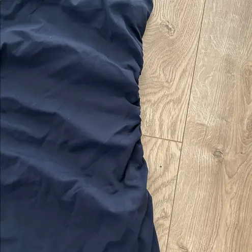 CRZ Yoga Butterluxe Sleeveless Ruched Midi Bodycon, True Navy, Size Small, NWT