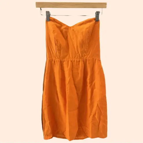Judith March NWT Orange Strapless Game Day Dress Size Small