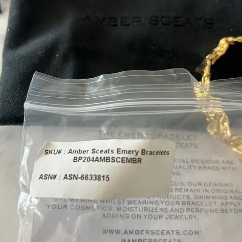 Amber Sceats x Revolve Emery Bracelet 24K Gold-plated, NEW w/Pouch