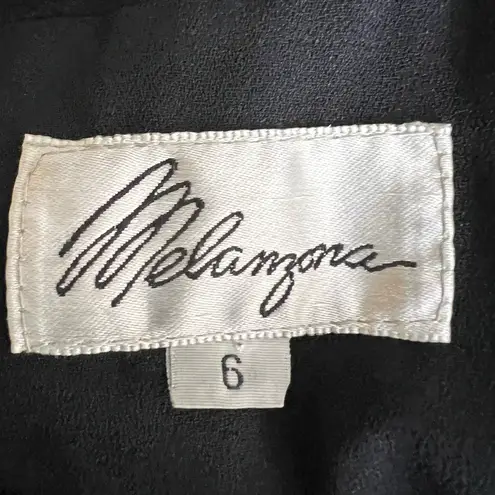 Melanzana Skirt Black Suede Laser Cut Design Soft Leather USA Made Size 6