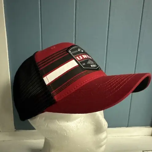 LOT OF 2 UNLV Rebels Baseball Caps Hats Red Black Trucker + White Embroidered