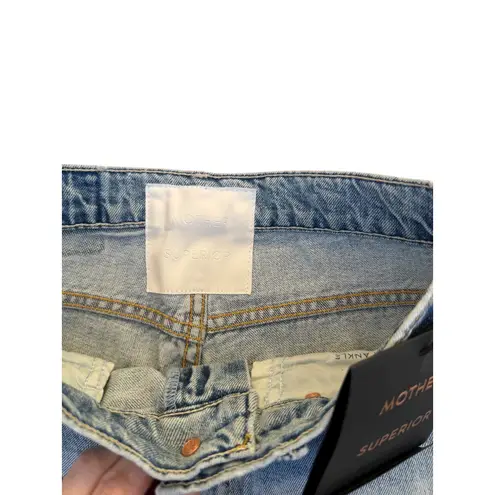 MOTHER Superior The Dazzler Ankle Jeans in Lost It Size 24 Distressed Denim NWT Blue
