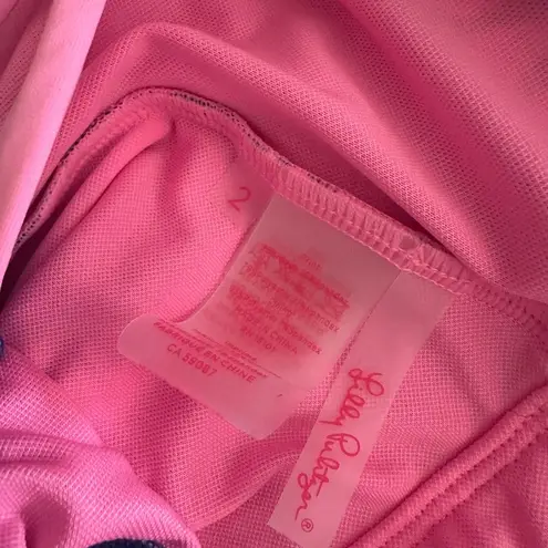 Lilly Pulitzer  Swimsuit Isle Lattice Oyster Bay Navy Size 2 NWT