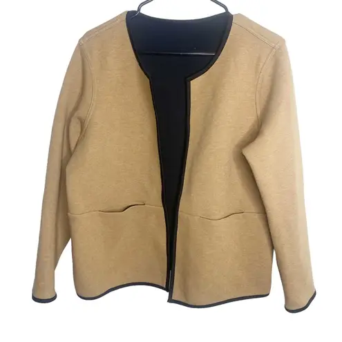 J.Jill wherever collection knit blazer jacket size medium Tan