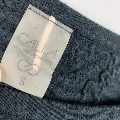 CALIA by Carrie Underwood Textured Crew Sweatshirt Black