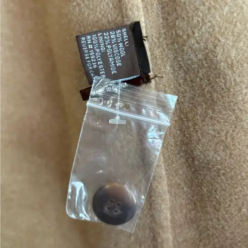 J. McLaughlin Camel Tan Wool Blend Belted Trench Overcoat S