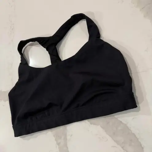 All In Motion Racerback Sports Bra Women's Medium Black Workout Running Training