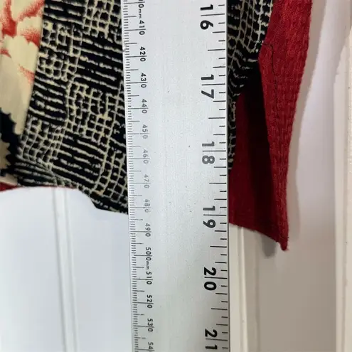 VTG Carole Little Patchwork Floral Vest Top Size 12 Made in USA Grunge Y2K Red