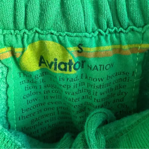 Aviator Nation Smiley Sweatpants, Kelly Green | Size Small