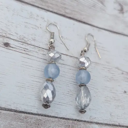 Blue Tones Dangle Earrings for Pierced Ears