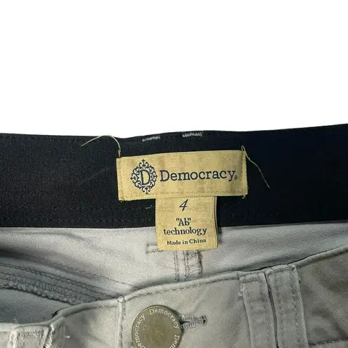 Democracy Women's Stretch Skinny Grey Zipper Fly Ankle Pants Size 4