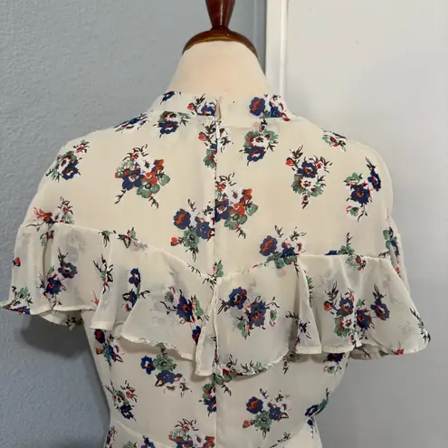 SweetSalt Clothing Sweet Salt Women Floral Homestead Classic Vintage Cream Lined Midi Dress Size 12