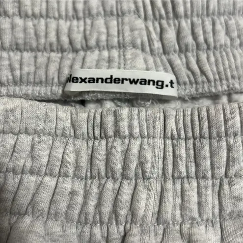 Alexander Wang 100% Authentic  Jogger Sweatpants Track Pants Grey White High Rise