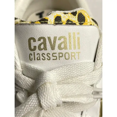 Cavalli class womens Chunky sneakers size 39 white/gold/leopard New White