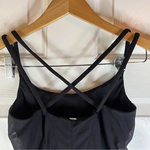 Lululemon  Athletic Black Tank with Mesh Panels Size Small See Measurements