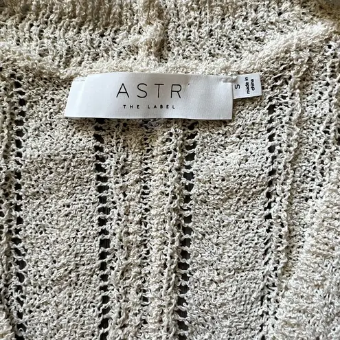 ASTR  The Label Knit Sweater Womens Small Wrap Front Cream