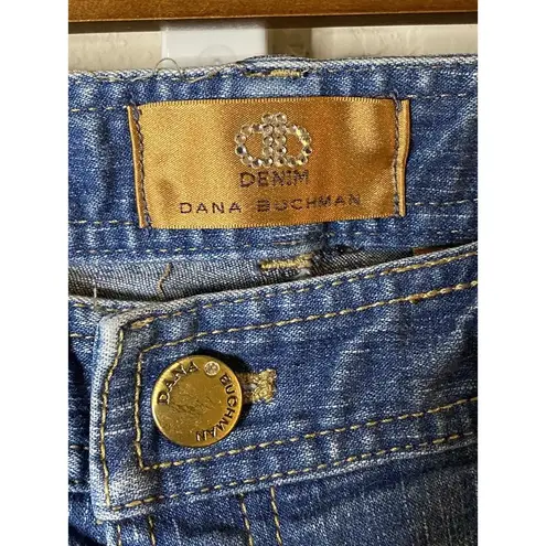 Dana Buchman Jeans Womens Blue Mid Rise Straight Medium Wash Sz 6/28
