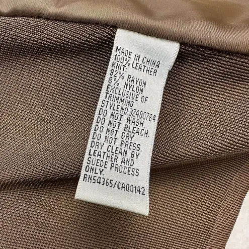 Nygard Collection Women 3X Brown Leather Suede Geometric Jacket Size undefined