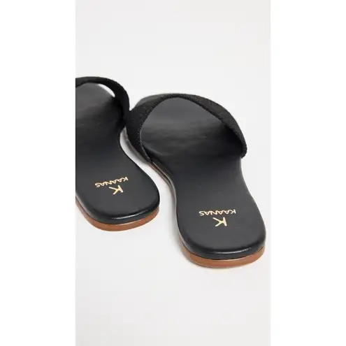 Kaanas Mallow Slide Sandals in Black 9 New with Box Womens Flats Slides