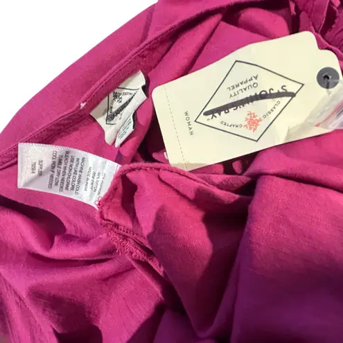 st. john's bay Tank TopTunic Fun Fuchsia NWT Bows Cotton Blend Boho Casual SZ 2X 