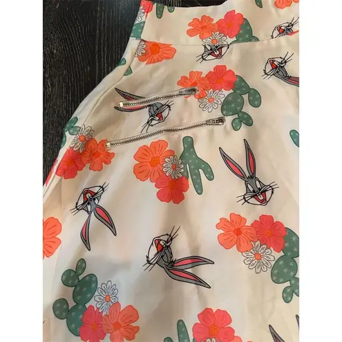 Unique Vintage Looney Tunes Bugs Bunny Cactus Midi Skirt XS Multicolor