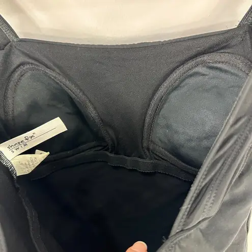 Shape FX One Piece Swimsuit Black 8T Shaping Tummy Control Classic Minimalist Size 8