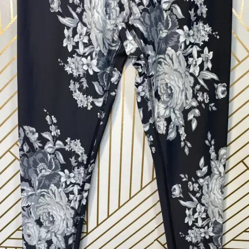ALBION FIT Albion Leggings High-Waisted Cropped Antigua Slate Floral Print Gray Size Small - Image 7