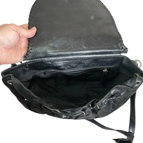 Black Leather Brown White Cowhide Boho Purse Mondrina Handbag Western Cowgirl