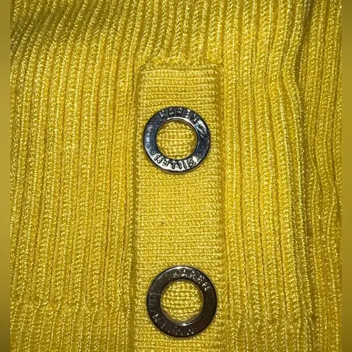 Karen Millen Yellow Button-Up Cardigan Large